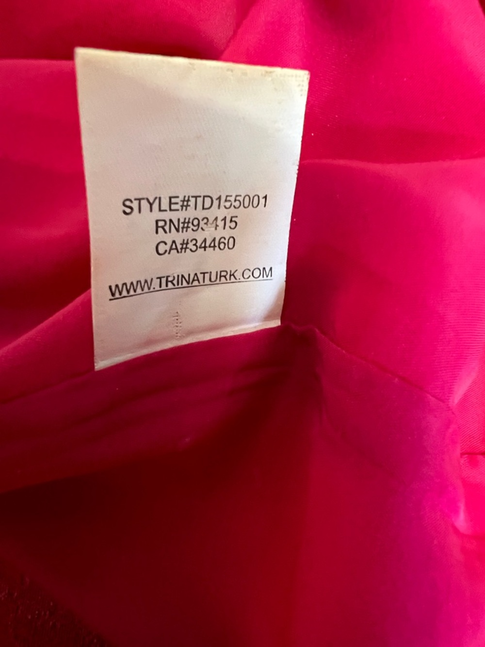 Trina Turk Hot Pink Shift Dress Women's Size 4 Sleeveless V-Neck Cocktail Career - Picture 9 of 10